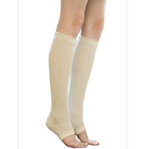 Dance style socks leg warmer light beige, new in packaging